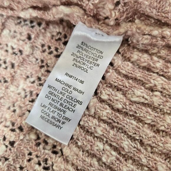 $108 Frye Knit Open Front Cardigan Sweater Women’s Size L Pale Mauve - Picture 8 of 9